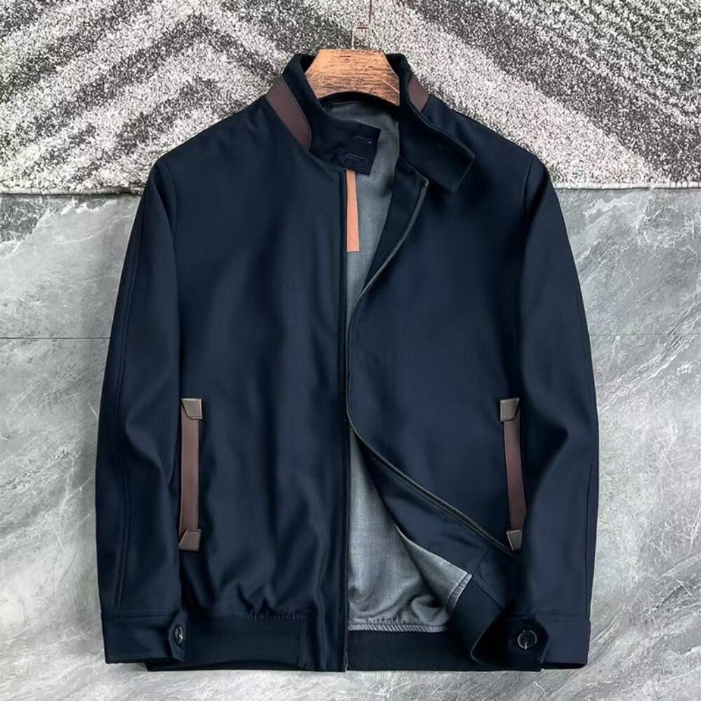 Ermenegildo Zegna Stand Collar Business Casual Jacket By Wool Material